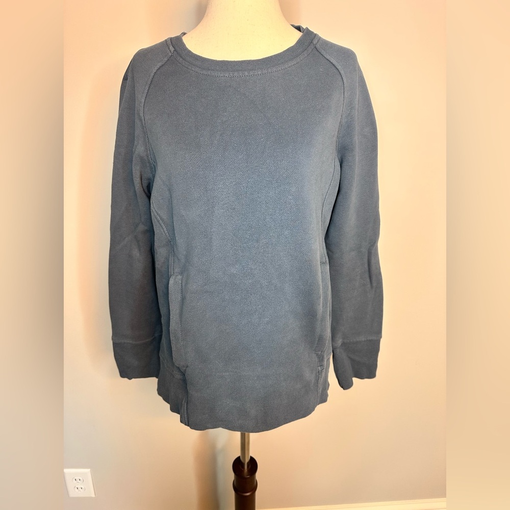 Sz 6 Lululemon Back To It Crew sweatshirt in Astro Blue pockets - Picture 2 of 11